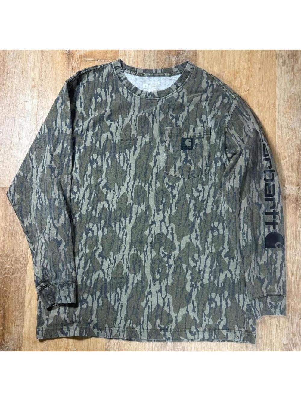 Carhartt Camo Long Sleeve Shirt – Green (L)